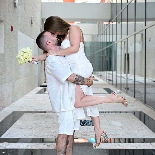 Jorge and Anna embracing